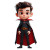 Vampire Costume Boy Vinyl Car Decal Sticker – Waterproof & UV-Resistant 8"