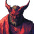 Evil Demon Cape Vinyl Car Decal Sticker – Waterproof & UV-Resistant 8"
