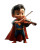 Baby Superman Violinist Vinyl Car Decal Sticker – Waterproof & UV-Resistant 8"
