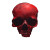 Gloomy Red Skull Vinyl Car Decal Sticker – Waterproof & UV-Resistant 8"