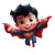 Happy Superboy Vinyl Car Decal Sticker – Waterproof & UV-Resistant 8"