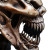 Scary Mouth Profile Vinyl Car Decal Sticker – Waterproof & UV-Resistant 8"