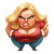 Angry Blond Woman Vinyl Car Decal Sticker – Waterproof & UV-Resistant 8"