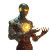 Robotic Illusionist Magician Vinyl Car Decal Sticker – Waterproof & UV-Resistant 8"