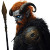 Red-Headed Tiefling Warrior Vinyl Car Decal Sticker – Waterproof & UV-Resistant 8"