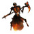 Burning Skeletal Demon Vinyl Car Decal Sticker – Waterproof & UV-Resistant 8"