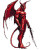 Red Cyberpunk Demon Vinyl Car Decal Sticker – Waterproof & UV-Resistant 8"