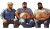 Three Men On Sofa Vinyl Car Decal Sticker – Waterproof & UV-Resistant 8"