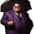 Purple Suit Mobster Vinyl Car Decal Sticker – Waterproof & UV-Resistant 8"