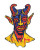 Colorful Devil Drawing Vinyl Car Decal Sticker – Waterproof & UV-Resistant 8"