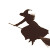 Witch On Broom Vinyl Car Decal Sticker – Waterproof & UV-Resistant 8"
