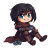 Chibi Rogue Rolling Dice Vinyl Car Decal Sticker – Waterproof & UV-Resistant 8"