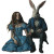 Chained Alice & Rabbit Vinyl Car Decal Sticker – Waterproof & UV-Resistant 8"