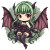 Chibi Morrigan Aensland Vinyl Car Decal Sticker – Waterproof & UV-Resistant 8"