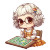 Chibi Bingo Granny Vinyl Car Decal Sticker – Waterproof & UV-Resistant 8"