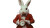 Dressed White Rabbit Vinyl Car Decal Sticker – Waterproof & UV-Resistant 8"