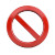 Red Prohibition Symbol Vinyl Car Decal Sticker – Waterproof & UV-Resistant 8"