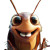 Pixar-Style Smiling Cockroach Vinyl Car Decal Sticker – Waterproof & UV-Resistant 8"