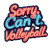 Volleyball Embroidery Design Vinyl Car Decal Sticker – Waterproof & UV-Resistant 8"