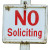 No Soliciting Sign Vinyl Car Decal Sticker – Waterproof & UV-Resistant 8"