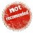 Not Recommended Stamp Vinyl Car Decal Sticker – Waterproof & UV-Resistant 8"