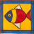 Mondrian'S Fish Design Vinyl Car Decal Sticker – Waterproof & UV-Resistant 8"