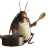 Cooking Roach Chef Vinyl Car Decal Sticker – Waterproof & UV-Resistant 8"