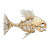 Retro Fish Skeleton Vinyl Car Decal Sticker – Waterproof & UV-Resistant 8"