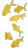 Yellow Fishes Swimming Vinyl Car Decal Sticker – Waterproof & UV-Resistant 8"