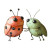 Cute Bug Sculptures Vinyl Car Decal Sticker – Waterproof & UV-Resistant 8"