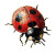 Ladybug Painting Vinyl Car Decal Sticker – Waterproof & UV-Resistant 8"