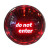 Shiny Red Button Vinyl Car Decal Sticker – Waterproof & UV-Resistant 8"