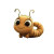 Cute Brown Caterpillar Vinyl Car Decal Sticker – Waterproof & UV-Resistant 8"