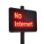 No Internet Sign Vinyl Car Decal Sticker – Waterproof & UV-Resistant 8"