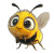 Funny Bee Character Vinyl Car Decal Sticker – Waterproof & UV-Resistant 8"