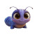 Purple Caterpillar Character V2 Vinyl Car Decal Sticker – Waterproof & UV-Resistant 8"