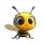 Pixar-Like Bee Vinyl Car Decal Sticker – Waterproof & UV-Resistant 8"