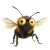 Goofy Comic Bee Vinyl Car Decal Sticker – Waterproof & UV-Resistant 8"