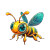 Colorful Cartoon Bee Vinyl Car Decal Sticker – Waterproof & UV-Resistant 8"