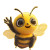 Friendly Waving Bee Vinyl Car Decal Sticker – Waterproof & UV-Resistant 8"