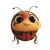 Cute Ladybug Character Vinyl Car Decal Sticker – Waterproof & UV-Resistant 8"
