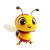 Cute 3D Bee Vinyl Car Decal Sticker – Waterproof & UV-Resistant 8"