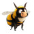 Cow Bee Vinyl Car Decal Sticker – Waterproof & UV-Resistant 8"