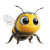 Pixar Style Bee V3 Vinyl Car Decal Sticker – Waterproof & UV-Resistant 8"