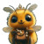 Royal Bee Vinyl Car Decal Sticker – Waterproof & UV-Resistant 8"