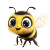 Adorable Bee Character V2 Vinyl Car Decal Sticker – Waterproof & UV-Resistant 8"