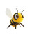 Cartoon Bee V5 Vinyl Car Decal Sticker – Waterproof & UV-Resistant 8"