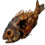 Charred Fried Fish Vinyl Car Decal Sticker – Waterproof & UV-Resistant 8"