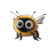 Friendly Animated Bee Vinyl Car Decal Sticker – Waterproof & UV-Resistant 8"