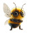Confident Stylish Bee Vinyl Car Decal Sticker – Waterproof & UV-Resistant 8"